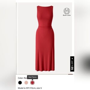 OGL Red Flame Sleeveless Dress